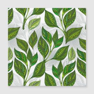 Motif sans couture avec Feuilles de thé vert