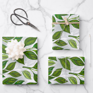 Motif sans couture avec Feuilles de thé vert