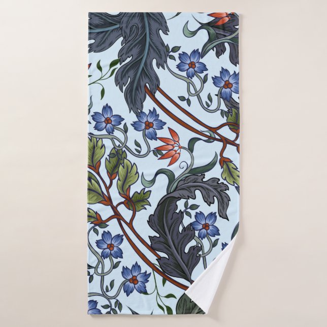 Motif sans couture avec fleurs dans le style art d (Serviette de bain)