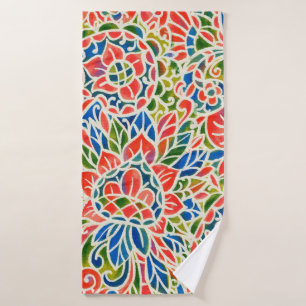 Motif sans couture avec impression Paisley multico