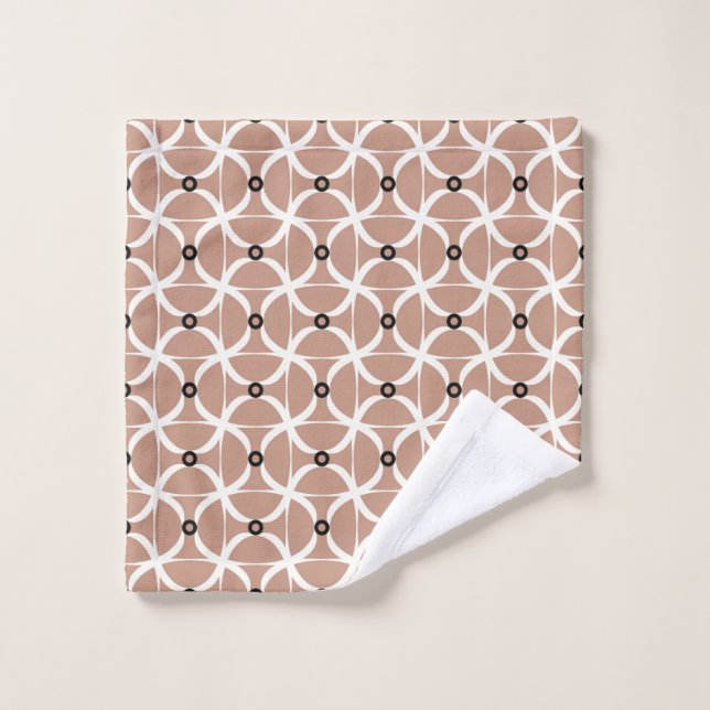 Motif sans couture avec lignes ondulées blanches e (Gant de toilette)