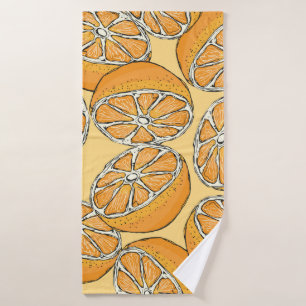 Motif sans couture avec oranges tranchées. illu v