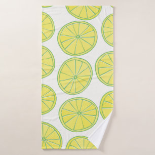 Motif sans couture avec tranches de citron jaune s