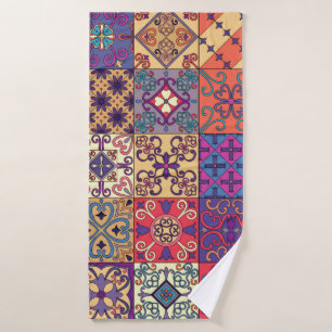 Motif sans couture avec tuiles portugaises en tala