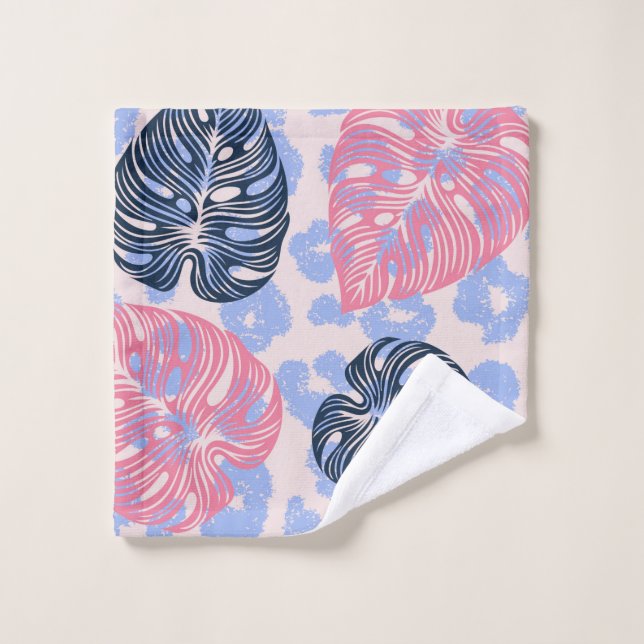 Motif sans couture dans la jungle sauvage, arrière (Gant de toilette)