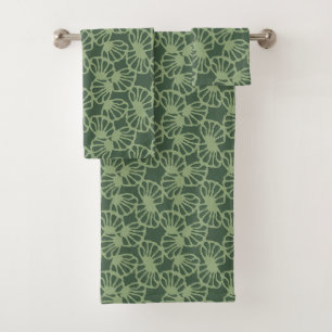 Motif sans couture de corail floral abstrait vert