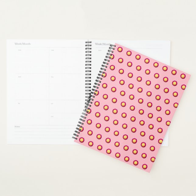 Motif sans couture de Fleur sur Planner (Devant avec enveloppe)