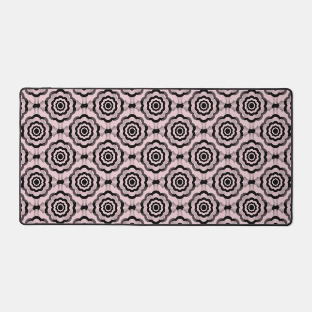 Motif sans couture de fleurs roses et noires (Recto)