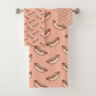 Motif sans couture de hot-dog rétro