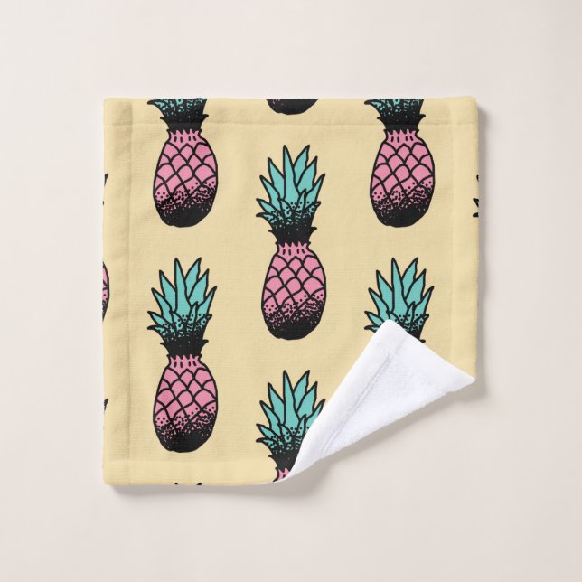 Motif sans couture de l'ananas à main mignon (Gant de toilette)