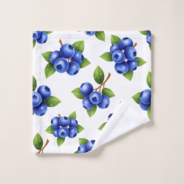 Motif sans couture de myrtille fraîche (Gant de toilette)