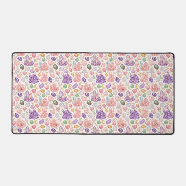 Motif sans couture de pierres précieuses féminines (Recto)