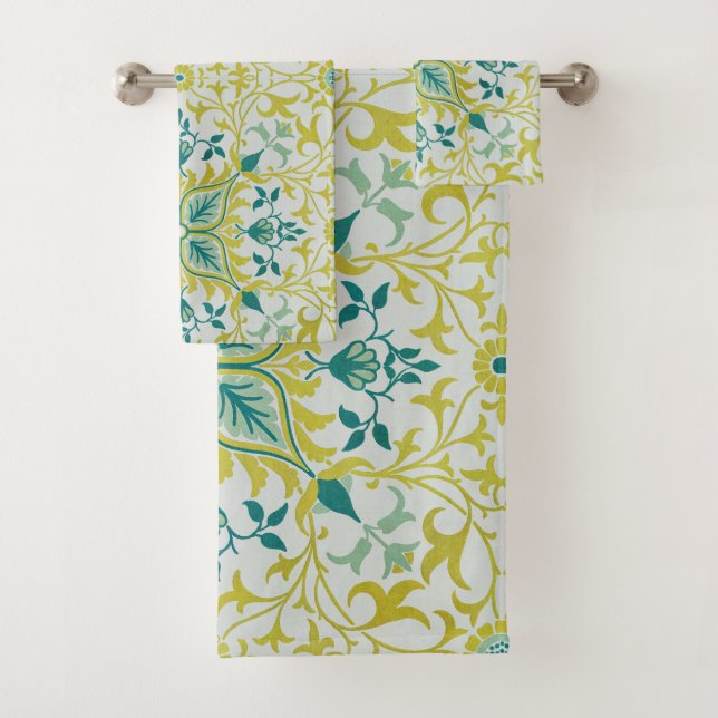 Motif sans couture de plafond William Morris vert  (En situation)