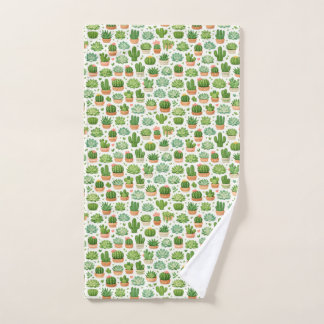 Motif sans couture de plante succulente mignonne