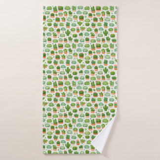 Motif sans couture de plante succulente mignonne
