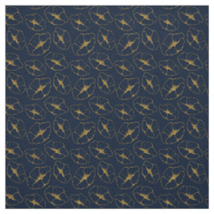 Motif sans couture de tissu bleu marine et or clas