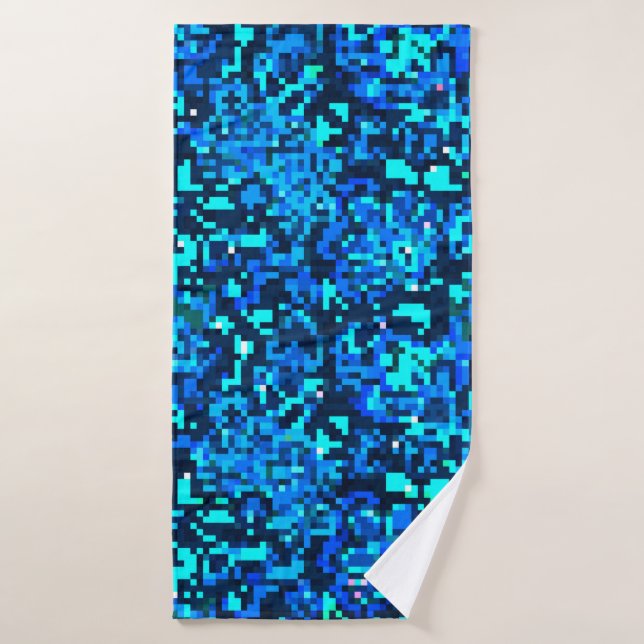 Motif sans couture Denim. Arrière - plan floral De (Serviette de bain)