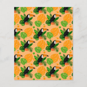 Motif sans couture d'oiseau toucan tropical