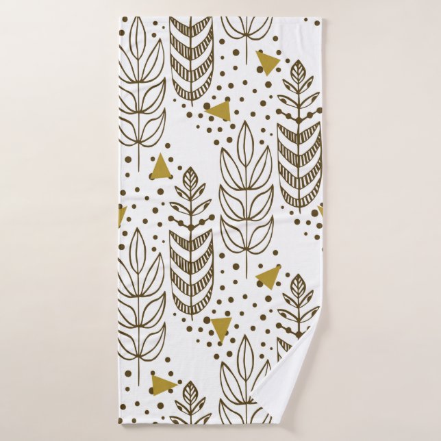 Motif sans couture ethnique avec des arbres élégan (Serviette de bain)
