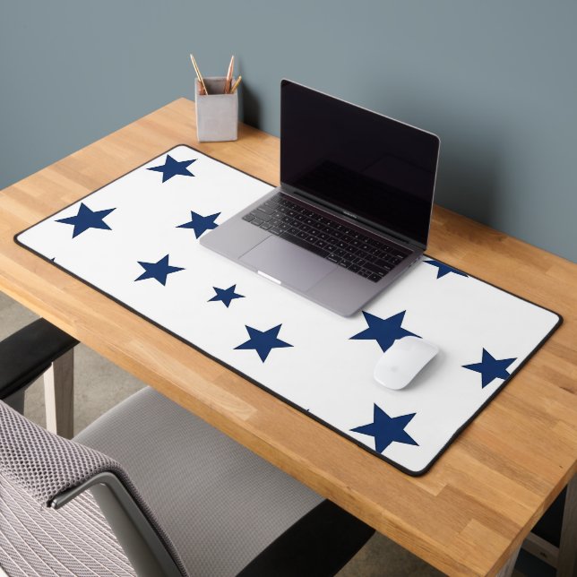 Motif sans couture étoilé bleu marine classique (Bureau 2)