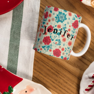 Motif sans couture Fabric Art Café Mug