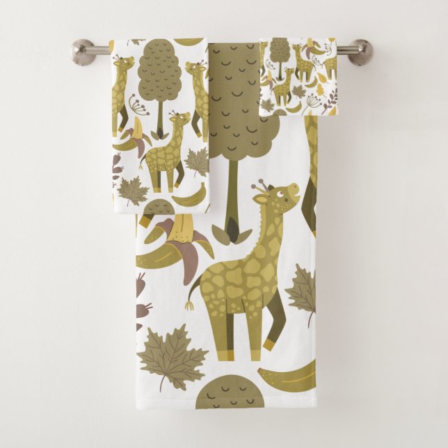 Motif sans couture Giraffe jaune blanc arrière - p (En situation)
