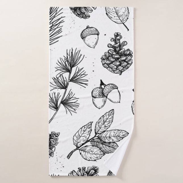 Motif sans couture. Illustrations vintages dessiné (Serviette de bain)