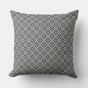 motif sans couture noir et blanc sur un coussin je