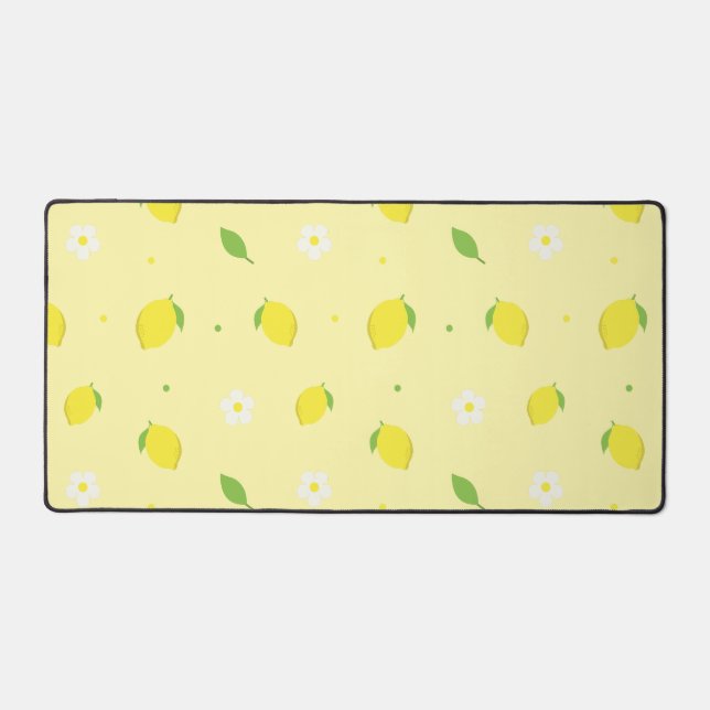 Motif sans couture orange jaune avec fleurs blanch (Recto)