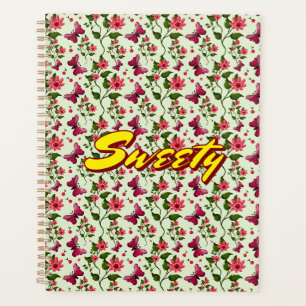 Motif sans couture papillon floral personnalisé en