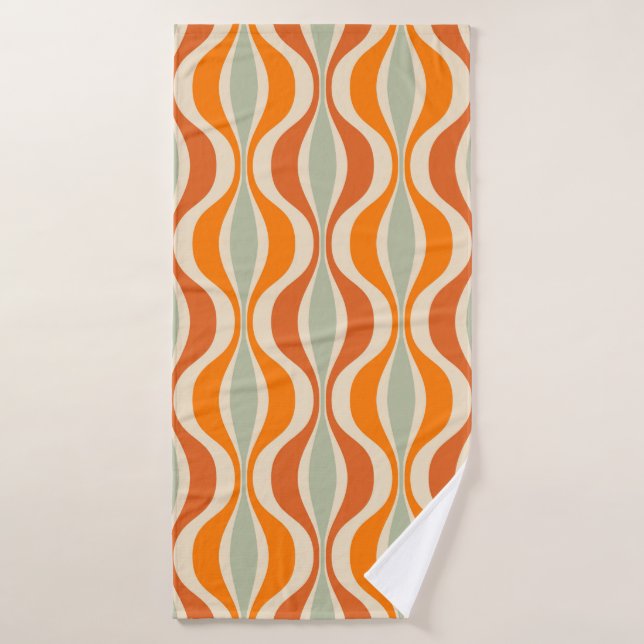 Motif sans couture rétro des les années 50 et des  (Serviette de bain)