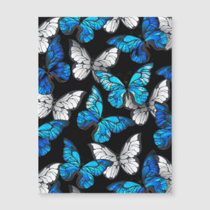 Motif sans couture sombre avec Morpho papillons bl