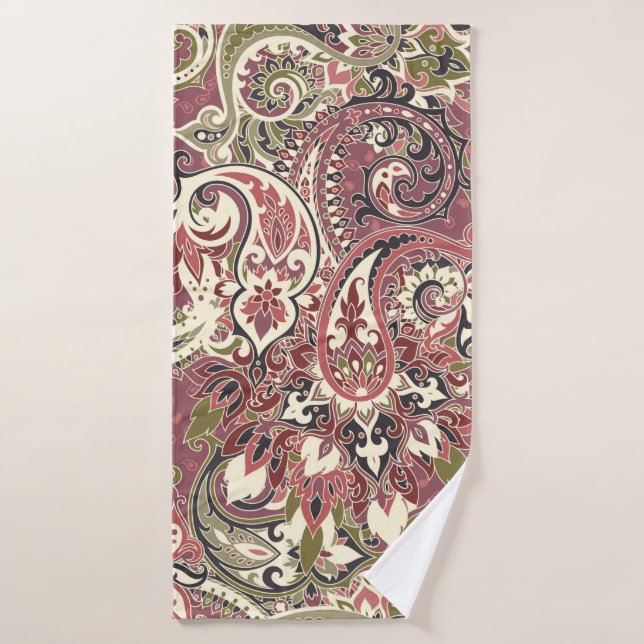 Motif sans faille basé sur les elémen asiatiques t (Serviette de bain)