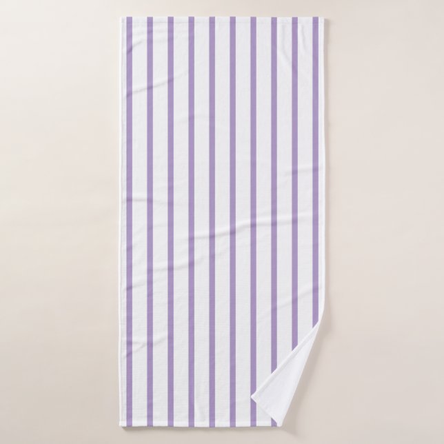 Motif sans fin à rayures blanches et violettes (Serviette de bain)