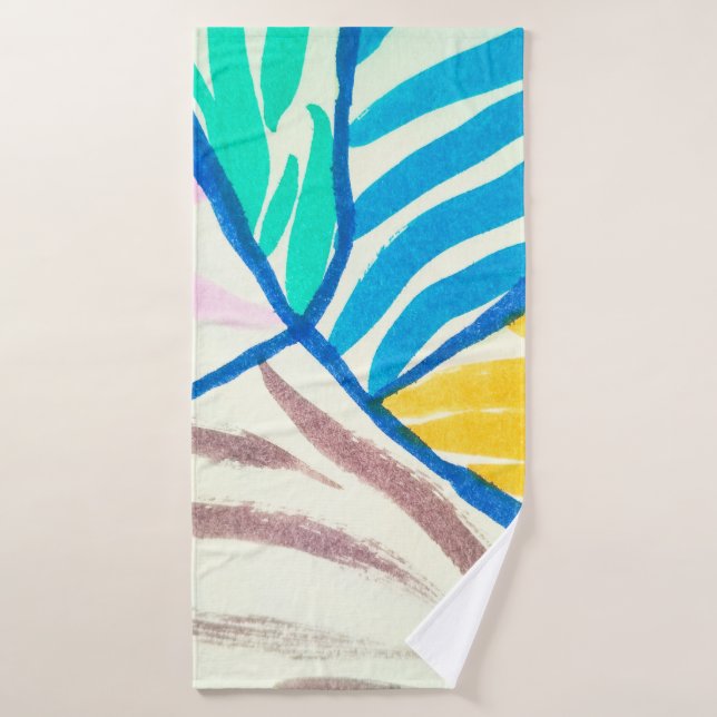 Motif sans joint avec baies sur branches. (Serviette de bain)