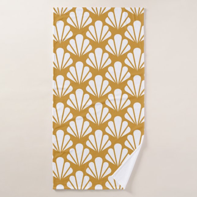 Motif sans odeur Art Déco. Décora florale géométri (Serviette de bain)