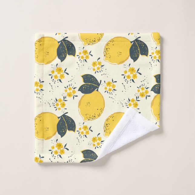 Motif sans soudure en agrumes avec citron jaune co (Gant de toilette)