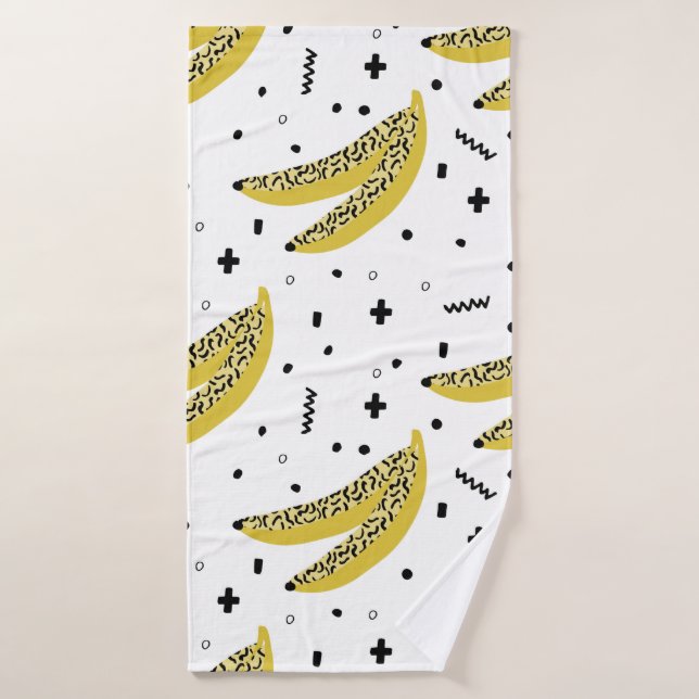 Motif sans soudure en été avec bananes dans pop ar (Serviette de bain)