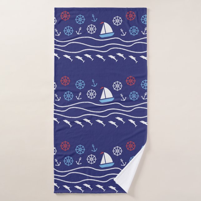 Motif sans soudure. Illustration vintage.  (Serviette de bain)
