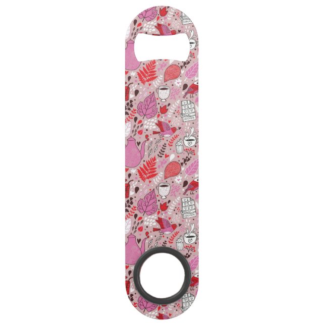 Motif savoureux avec des oiseaux et des fleurs (Devant)
