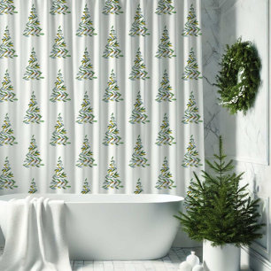 Motif scandinave de l'arbre de Noël de rideau de d