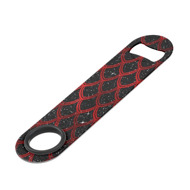 Motif serpent reptile rouge noir (Devant angulaire)