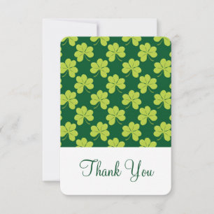 Motif  Shamrock de trèfle vert mignon Merci
