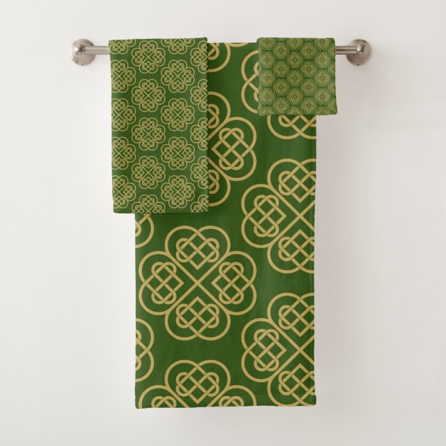 Motif Shamrock Gold Celtic (En situation)