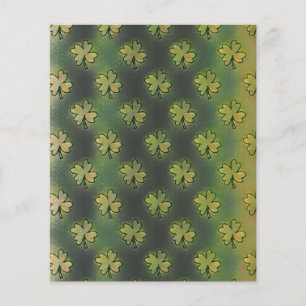 motif shamrock sur papier arrière - plan vert