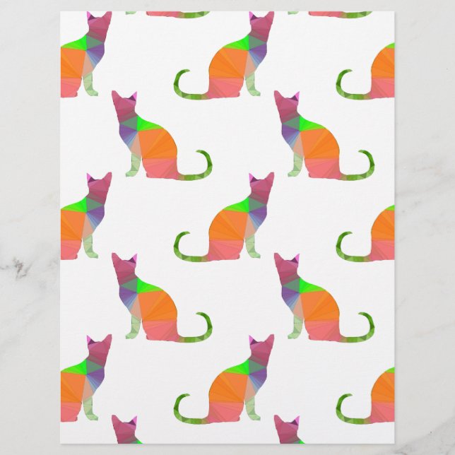 Motif Silhouette de chat à basse densité (Devant)