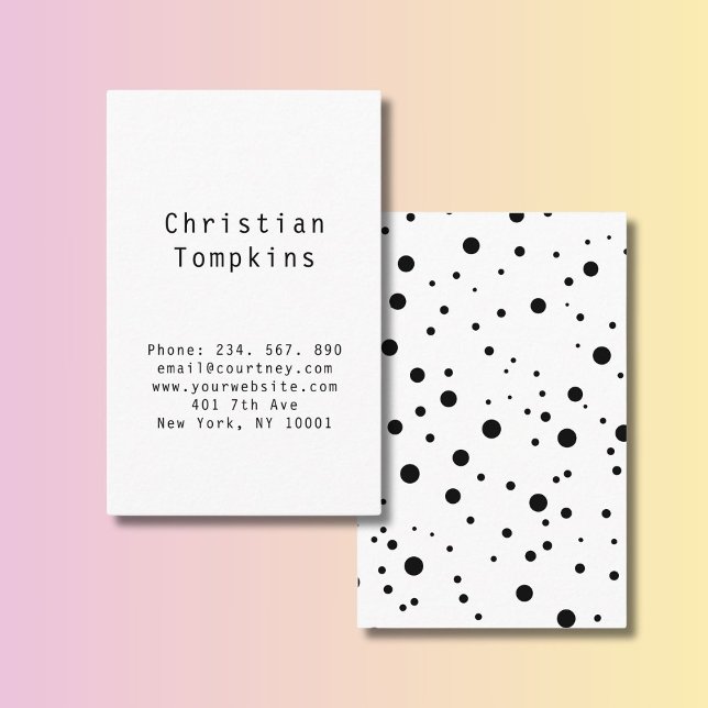 Motif simple Carte de visite (Simpel White & Black Pattern Business Card)