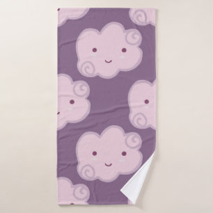 Motif souriant ciel nuageux transparent sur lilac