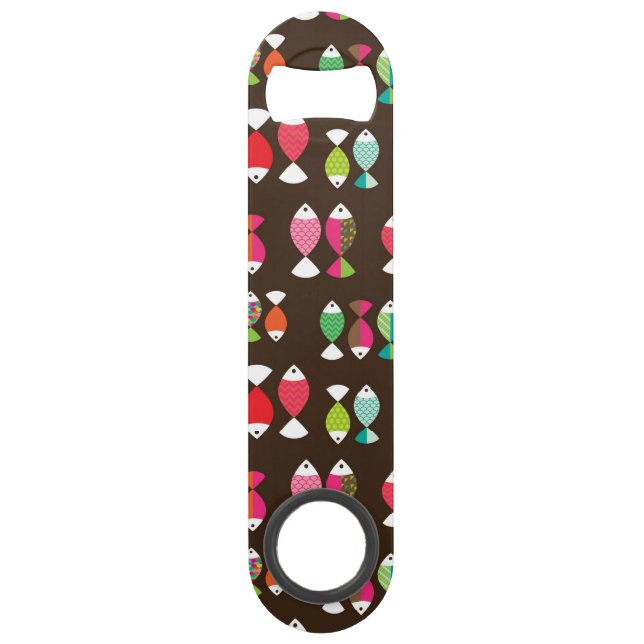 Motif sous-marin 2 de rétros poissons abstraits (Devant)