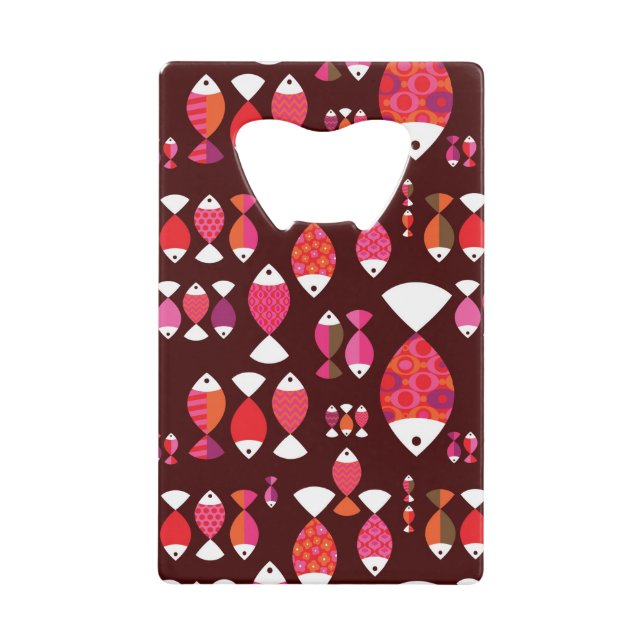 Motif sous-marin de rétros poissons abstraits (Devant)